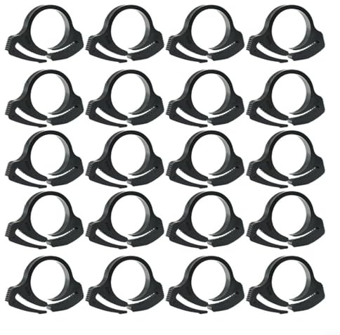 20 Stück Ratschenklemmen, Kunststoff-Doppelklemmen-Schlauchschellen, Gartenschlauch-Schnapp-Ratschenklemmen für Bewässerung, Gartenschlauch (φ16 mm)