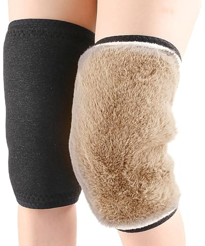 Kniewärmer, Knieschützer für Männer | Verstellbare, atmungsaktive, weiche Knieschützer-Beinmanschetten | Warme Thermo-Winterwärmer-Zubehör, doppellagige Kniegelenkbandage-Stützpolster zum Laufen, Radf