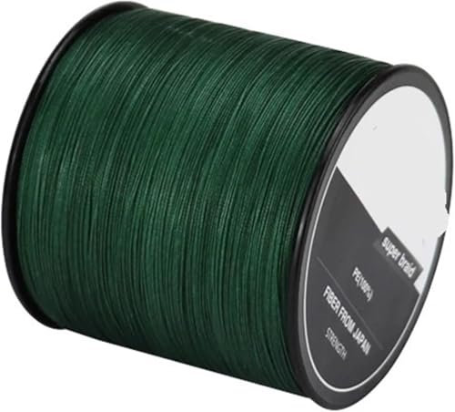 Nylon Angelschnur, Angelschnur 4 Stränge Geflochtene Angelschnur Multifilament 300M 500M 1000M Karpfenangeln Geflochtene Angelschnur Angelzubehör Fischschnur(Green,X4 500M 10LB 0.6)
