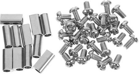 NUOBESTY 10piezas Abrazaderas De Cable De Hierro Inoxidable Ajustables Abrazadera De Cable Dúplex Para Colgar Accesorios De Iluminación