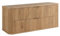 3E 3xE living.com Mueble de baño Craft de Roble + Tirador Dorado, 41,5 x 120 x 51,7 cm