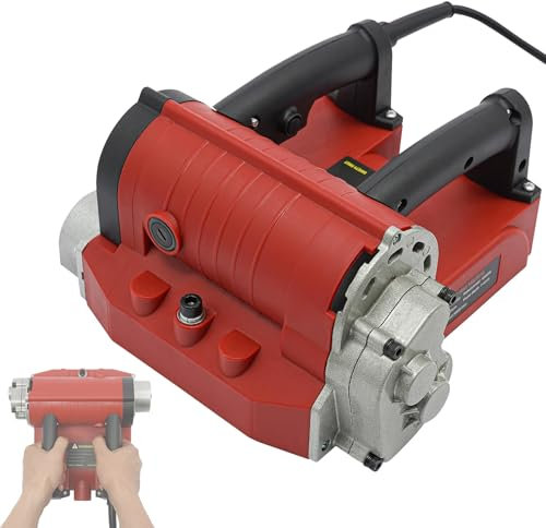 Piallatrice elettrica per pareti, piallatrice per pareti con pala, profondità regolabile da 0,10 a 0,40 mm, piallatrice portatile per pareti in cemento con lama laterale e cassetta degli attrezzi