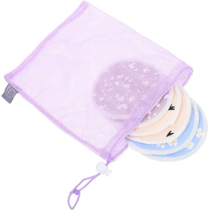 Coussinets D’allaitement Réutilisables Anti-fuite, 6 Pièces Lavables | Polyester Coton Revêtement Tpu Imprimé, Rainure Centrale Confortable, pour Usage Quotidien
