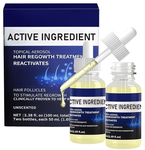 2 Piezas 50ML Serum Anticaida para el Cabello, Crece pelo Rapido Mujer y Hombre, Hair Growth Serum para el Crece Pelo, serum capilar anticaida, Nutre el Cuero Cabelludo, Fortalece el Cabello, Azul
