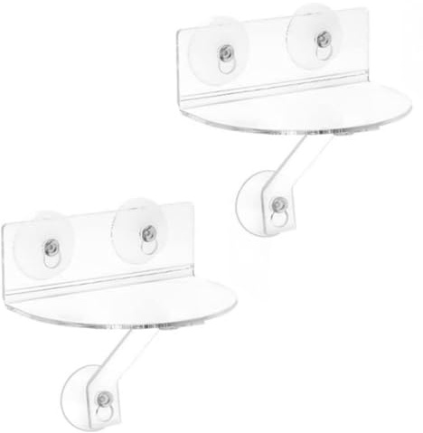 2 estantes acrílicos con ventosa para ventana para suculentas, ahorro de espacio, extensor de alféizar de ventana, decoración del hogar, cocina, especias, estante