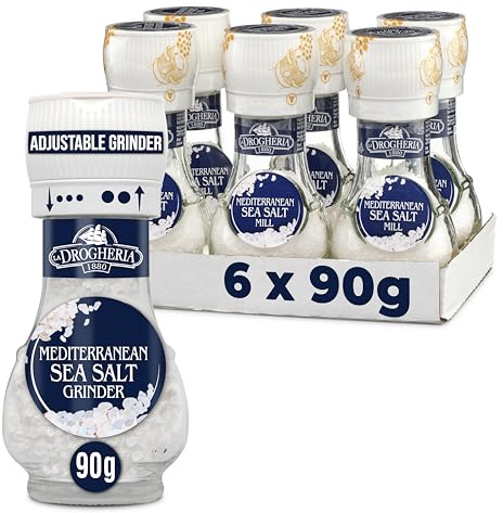 La Drogheria Mediterranean Salt Adjustable Grinder 90 g (Pack of 6)