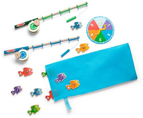 Melissa & Doug Catch & Count fiskespel | Spel | Träleksak | 3+ | Present till pojke eller flicka