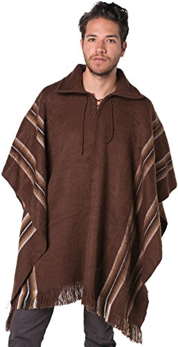 Gamboa Alpaca Wool Poncho Men Adult Cowboy and Western Ponchos