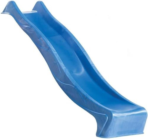 Gartenpirat Wellenrutsche 230 cm Blau mit Wasseranschluss für Podest 120 cm (+/-5 cm) Anbaurutsche inkl. Montageschrauben Kinderrutsche für Spielturm oder Schaukel