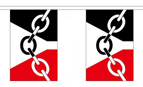 Flagtex Black Country Fabric Bunting – 3m with 10 Flags – Premium Indoor & Outdoor Decoration