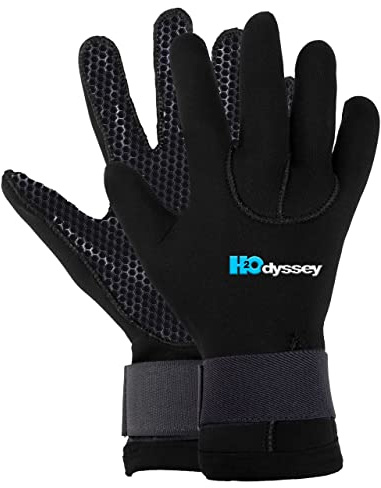H2ODYSSEY 3mm Neoprene Scuba Diving Therma Gloves - Five Finger Water Gloves for Men Women