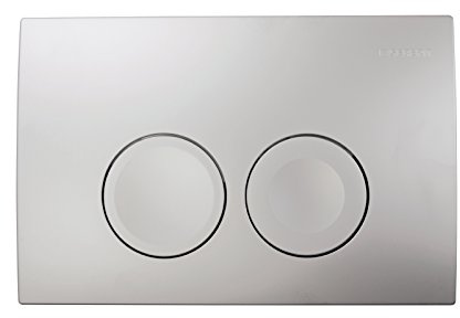 Geberit Betätigungsplatte Delta21, 115125461, Revisionsplatte für 2-Mengen-Spültechnik mit Befestigungsrahmen, Drückerstangen, verdrehsicher, 245 x 165 x 14 mm, Mattchrom, 21221 2