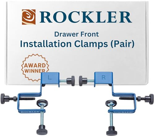 Rockler Cabinet Drawer Installation Clamps – Right, Left-Side Drawer, Cabinet Tools – Steel, Plastic Drawer Front - Front Woodworking Clamps for Easy, Fast Installation