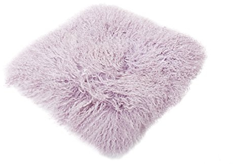 Reissner Lammfelle Tibet Lammfell Kissenbezug langflorig 30x30cm JAY05 Farbe hell lila