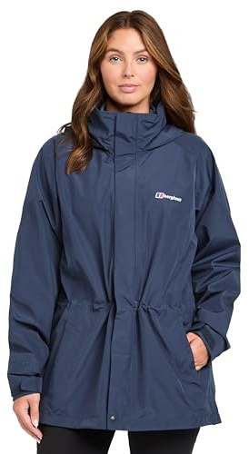 Berghaus Damen Cornice Iii Interactive Jacke, Langlebiger, Atmungsaktiver Regenmantel Übergangsjacke Hardshell Gore-Tex Wasserdichte, Blau, XL