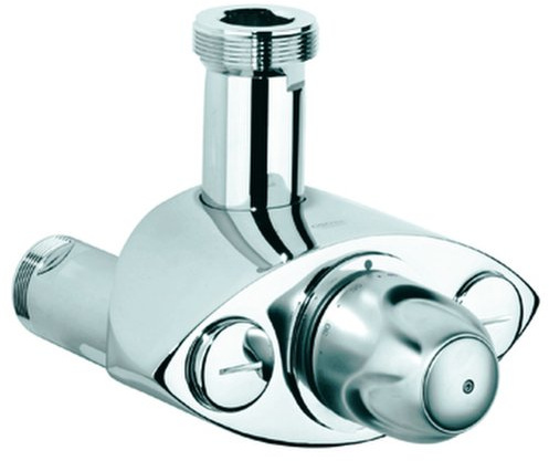 GROHE Grohtherm XL - Thermostat-Batterie (langlebige Oberfläche, Wandmontage, Sicherheitsendanschlag zwischen 33°C und 43°C), chrom, 35087000