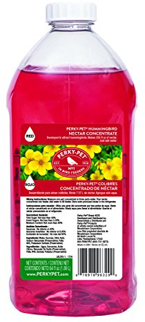 Perky-Pet 255 Hummingbird Nectar 64 Oz Liquid Concentrate - Makes 256 Oz of Hummingbird Nectar