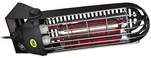 Mo 'El Infraröd rumsvärmare IP65 Lucciola, svart, 1200 Watt