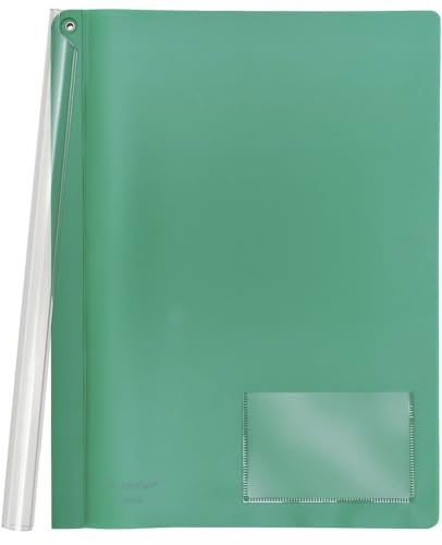 FolderSys 10 x Klemmmappe A4 PP bis 40 Blatt vollfarbig grün