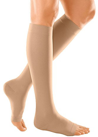 medi Duomed Soft (BS CCL 1) Compression Stockings Below Knee Open Toe Beige Large
