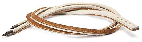 Trollbeads Damen-Armband braun beige Leder 925 Sterling Silber 45 cm TLEBR-00030