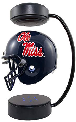 Ole Miss Rebels NCAA Hover hjälm – samlarobjekt leviterande fotbollshjälm med elektromagnetiskt stativ