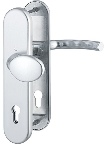 HOPPE 3894193 Sicherheits-Wechselgarnitur TÔKYÔ-Ö-Norm Entfernung 88mm, Aluminium Silber eloxiert, Langschild Profilzylinder für Türstärke 67-72mm, ohne Kernziehschutz, Klasse 3, 1 Stück