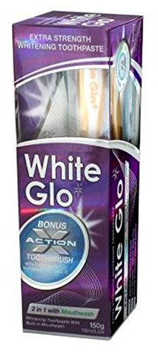 Weiß Glo 2In1 Mit Mundwasser, Zahnaufhellung Zahnpasta 100Ml - Packung mit 6
