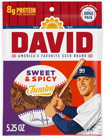 DAVID Jumbo Sunflower Seeds, Sweet and Spicy Flavor, 5.25 oz.