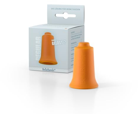 BellaBambi mini solo ventosa | copas de succión compatibles con la piel para masaje fascial versátil | cupping para belleza, bienestar, deporte o terapia | REGULAR - Naranja