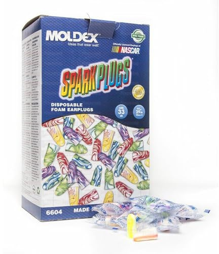 Moldex 6604 Sparkplugs Earplugs Uncorded, Box 200 Pairs
