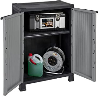 Kreher Kunststoffschrank der Noble-Serie mit einem verstellbaren Einlegeboden und 20kg Tragkraft - mittlere Version