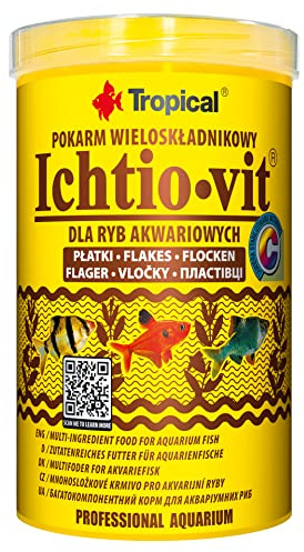 ICHTIO-Vit 1000ml / 200g - Alimento de Varios Ingredientes para Peces de Acuario, Comida Peces