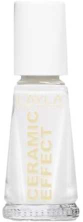 Layla Cosmetics 1243R23-001 Ceramic Effect Nagellack - soft white, 1er pack (1 x 0.01 l)