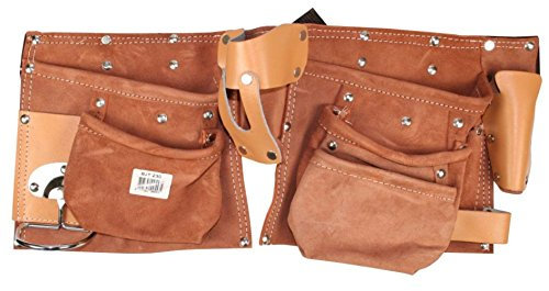 WERKZEUGGÜRTEL Leder WERKZEUGSCHÜRZE schwere Qualtät WERKZEUGTASCHE (11 Fächer)