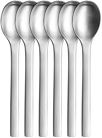 Puresigns 6er Set Eierlöffel aus Edelstahl der Serie One Extra - Hochwertiges, Mattes Besteck für das perfekte Frühstück, in attraktiver Geschenkverpackung