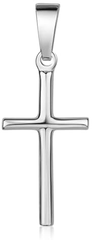 Kreuz Anhänger Silber 925 24mm lang in 3 Farben wahlweise mit Kette KA-305 | inkl. Schmuck Box Made in Germany von MATERIA by Matthias Wagner