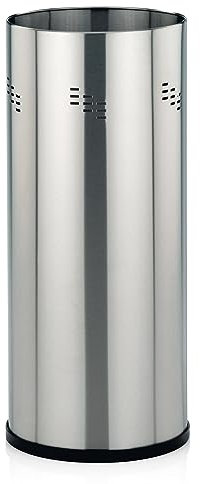 kela Regenschirmständer Edelstahl matt, Regenschirmhalter mit Wasserauffangwanne, Höhe 50 cm, SWING