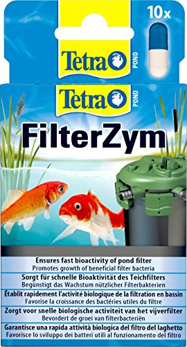 Tetra Pond FilterZym - begünstigt das Wachstum nützlicher Filterbakterien, aktiviert die biologische Reinigungskraft des Filters im Teich, 1 Packung (10 Kapseln)