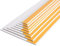 BawiTec Kunststoffleiste Flachleiste 120mm Breit 600cm Lang 2,5mm Stark selbstklebend Farbe weiß Kunststoff Flachprofil Rolle PVC Abdeckleiste Kunststoffprofil für Fenster,Türen,Dach,Wand