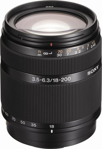 Sony SAL-18200 Black Lens 13/15, 18-200 mm, 27-300 mm, 76°, Black, 7.1 cm
