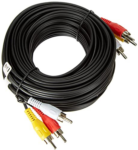 Goobay 50770 Cavo di Collegamento Audio Video Composito, 3 RCA, 10m Lunghezza del Cavo