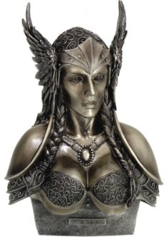PTC 11 Inch valquiria Guerrero Diosa Cabeza y Busto Estatua Figura Decorativa