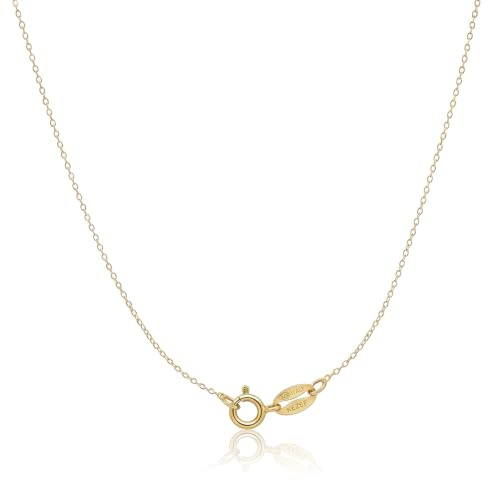 KEZEF 18k Gold over Sterling Silver 1.3 mm Cable Chain for Women or Men - 925 Silver Italian Necklace Chain - Hypoallergenic and Tarnish Resistant - 30 Inches | 75 cm