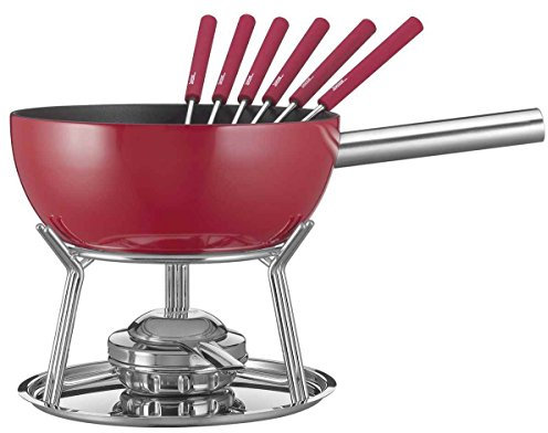 Spring Käsefondue Caquelon-Set Alu Induktion in rot