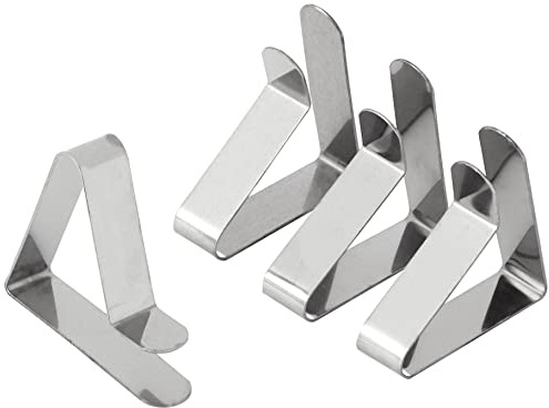 Gastromax - Pinces à Nappe 4 pièces - 5 cm - Acier Inoxydable - Accessoires de Cuisine