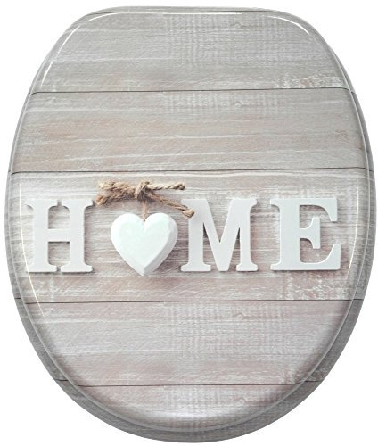 Sanilo WC Sitz ohne Absenkautomatik, hochwertiger Toilettendeckel, einfache Montage, stabile Scharniere, Home