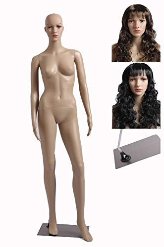 Eurohandisplay SF-2 Schaufensterpuppe mit 2 Perücken gratis weibliche Schaufenterfigur Mannequin Kopf und Arme beweglich