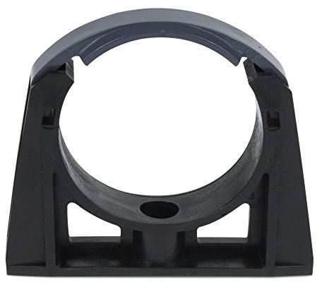Schönheits Shop 10x PVC Rohrklemme / Rohrschelle Ø 50 mm m. Bügel, Schwarz