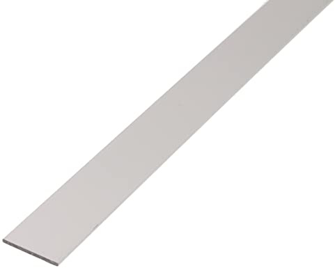 Alberts 474027 Flachstange | Aluminium, silberfarbig eloxiert | 2000 x 20 x 2 mm